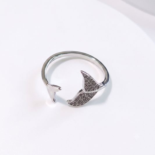 Ring|Ocean Whisper Mermaid Tail Open Ring | Coastal Fantasy Jewelry
