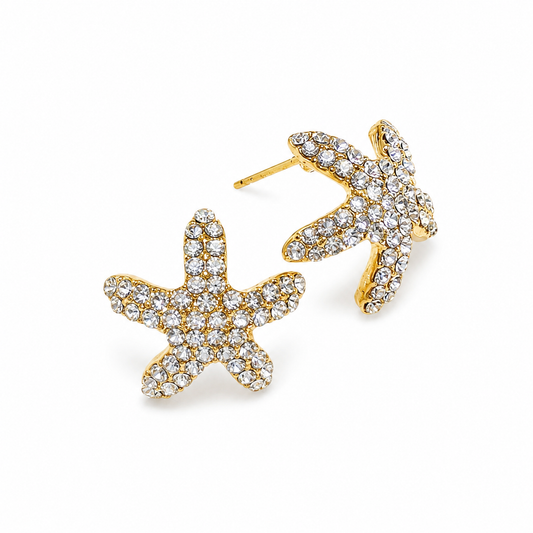 Earrings|Sparkling Starfish Stud Earrings