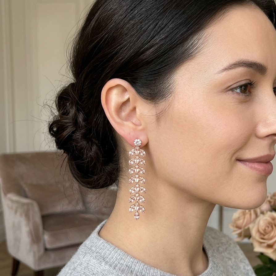 Earrings｜Celestial Cascade Tassel Earrings | Statement Earrings | Evening Jewelry