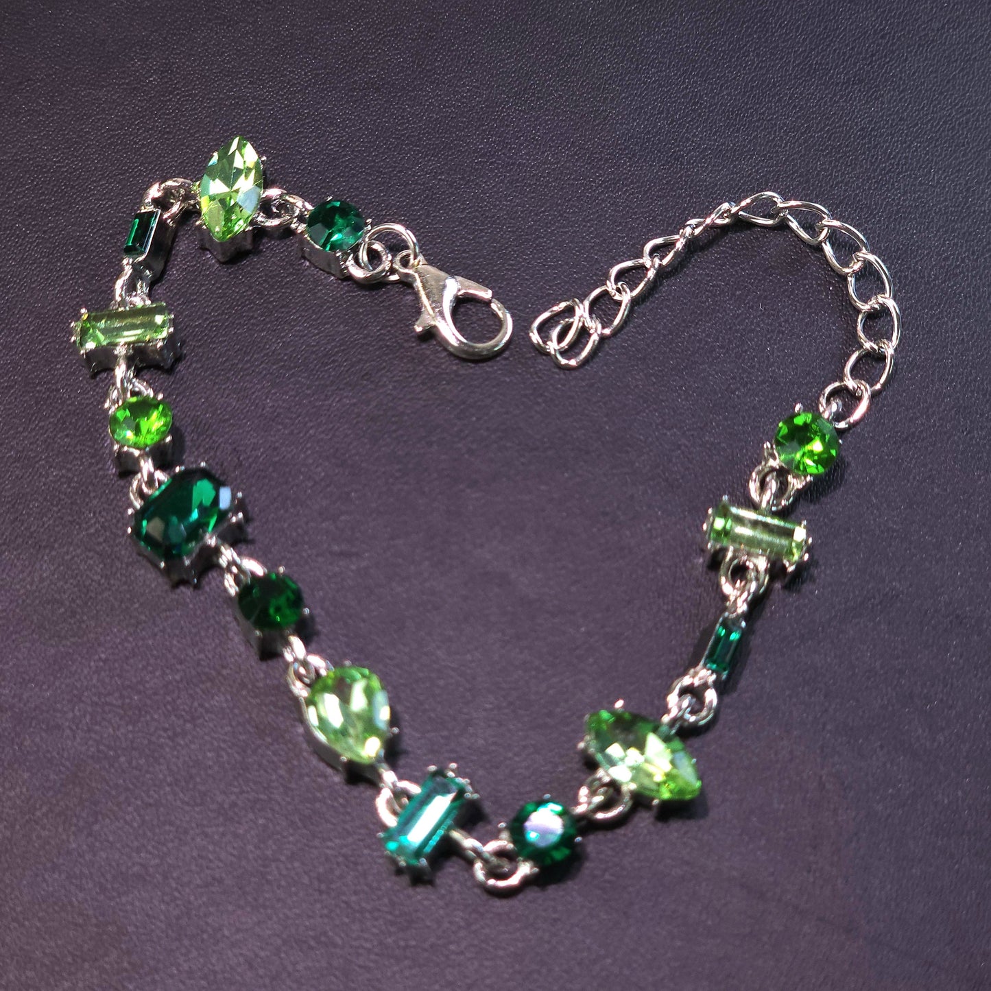 Bracelet｜Aurora Mixed-Cut CZ Bracelet | Multi-Color Crystal Link Bracelet